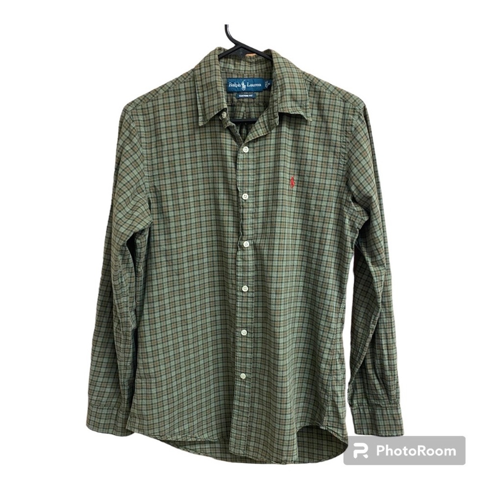 Ralph Lauren Women’s Button Shirt, Green Plaid, Sz Small
